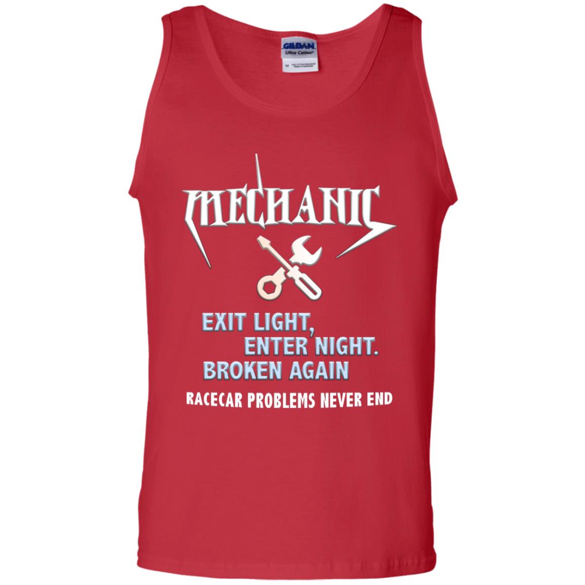 Mechanic Exit Light Enter Night Broken Again Racecar Problems Never End Red