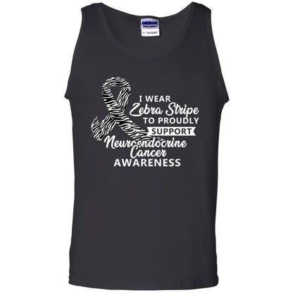 I Wear Zebra Stripe To Proudly Support Neuroendocrine Cancer Awareness Shirt Black
