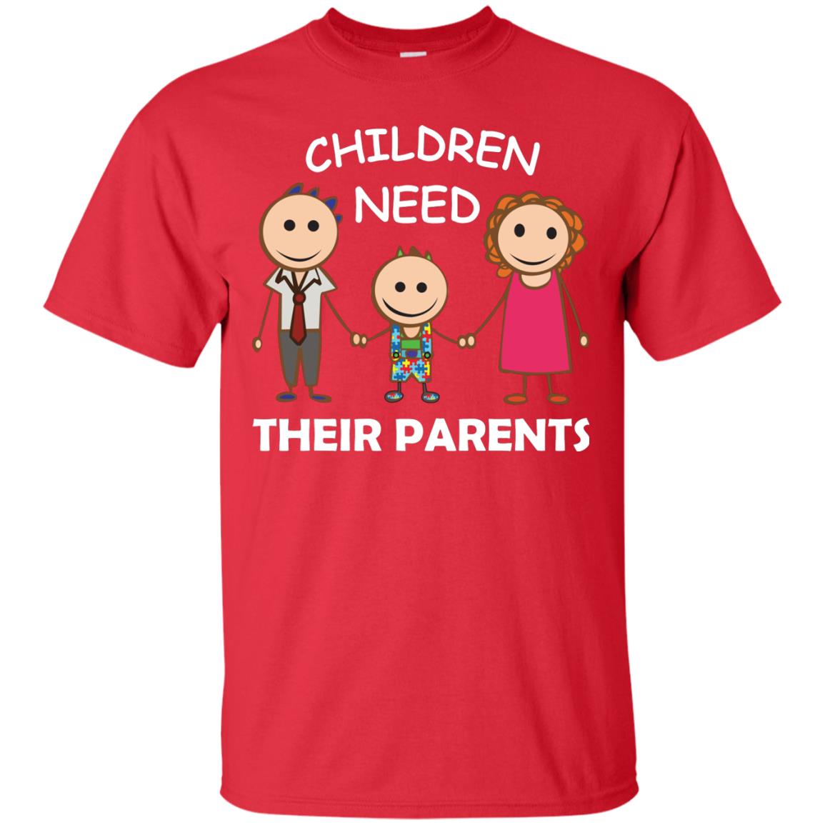 Children Need Their Parents End Separation Family Shirt Red