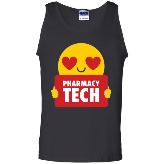 Pharmacy Tech T-shirt Heart Eye Emoji Black