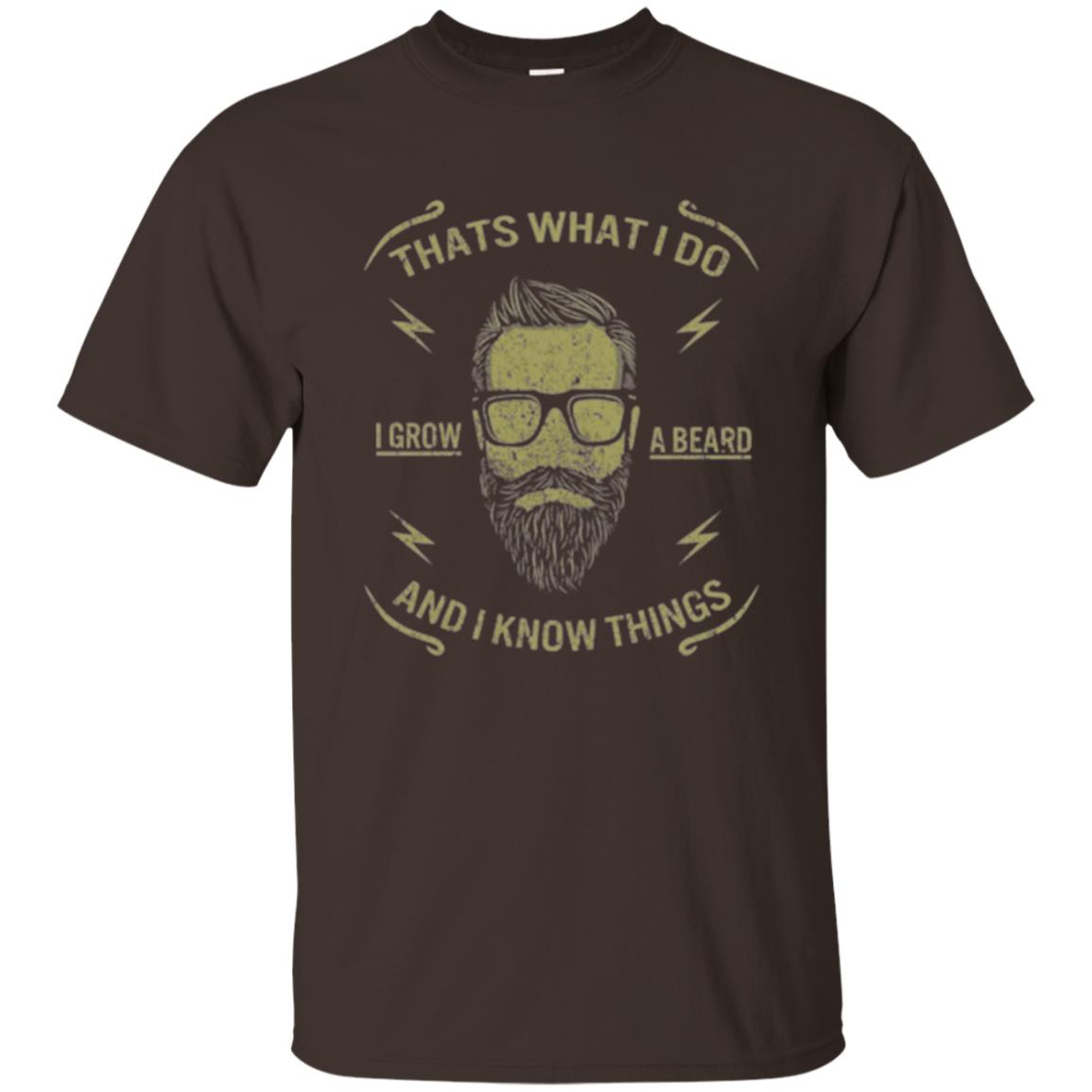 Funny Joke Retro Vintage T-shirt That What I Do I Grow A Beard Dark Chocolate