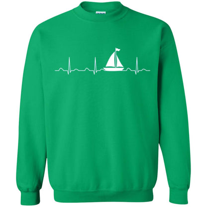 Boating Sailor T-shirt Heartbeat Irish Green