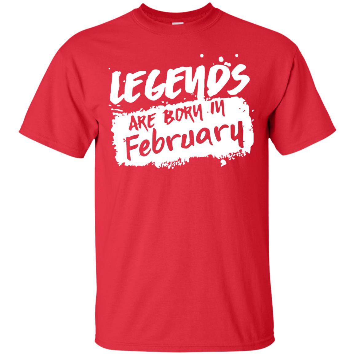 February Birthday Shirt Legends Are Born In February Red