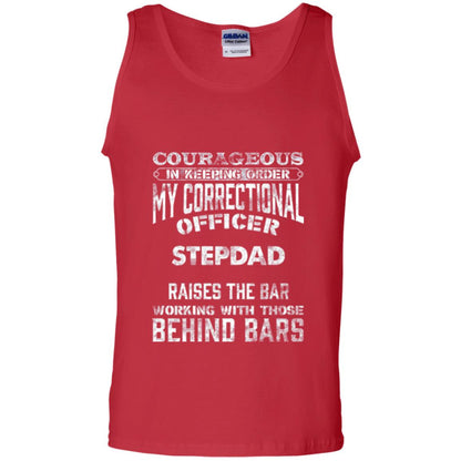 Daddy T-shirt Correctional Officer Step Dad Support Red