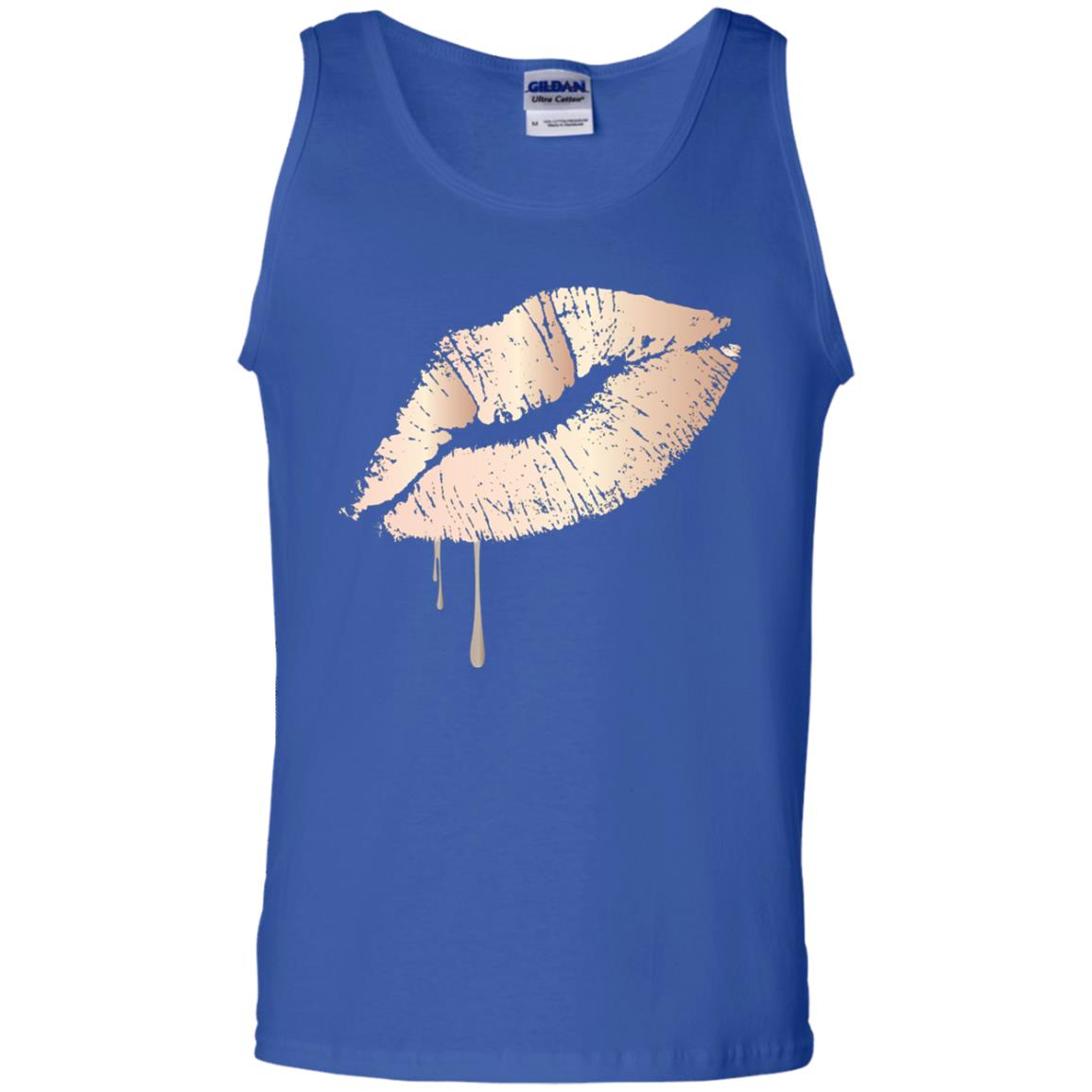 Rose Gold Dripping Lips T-shirt Royal