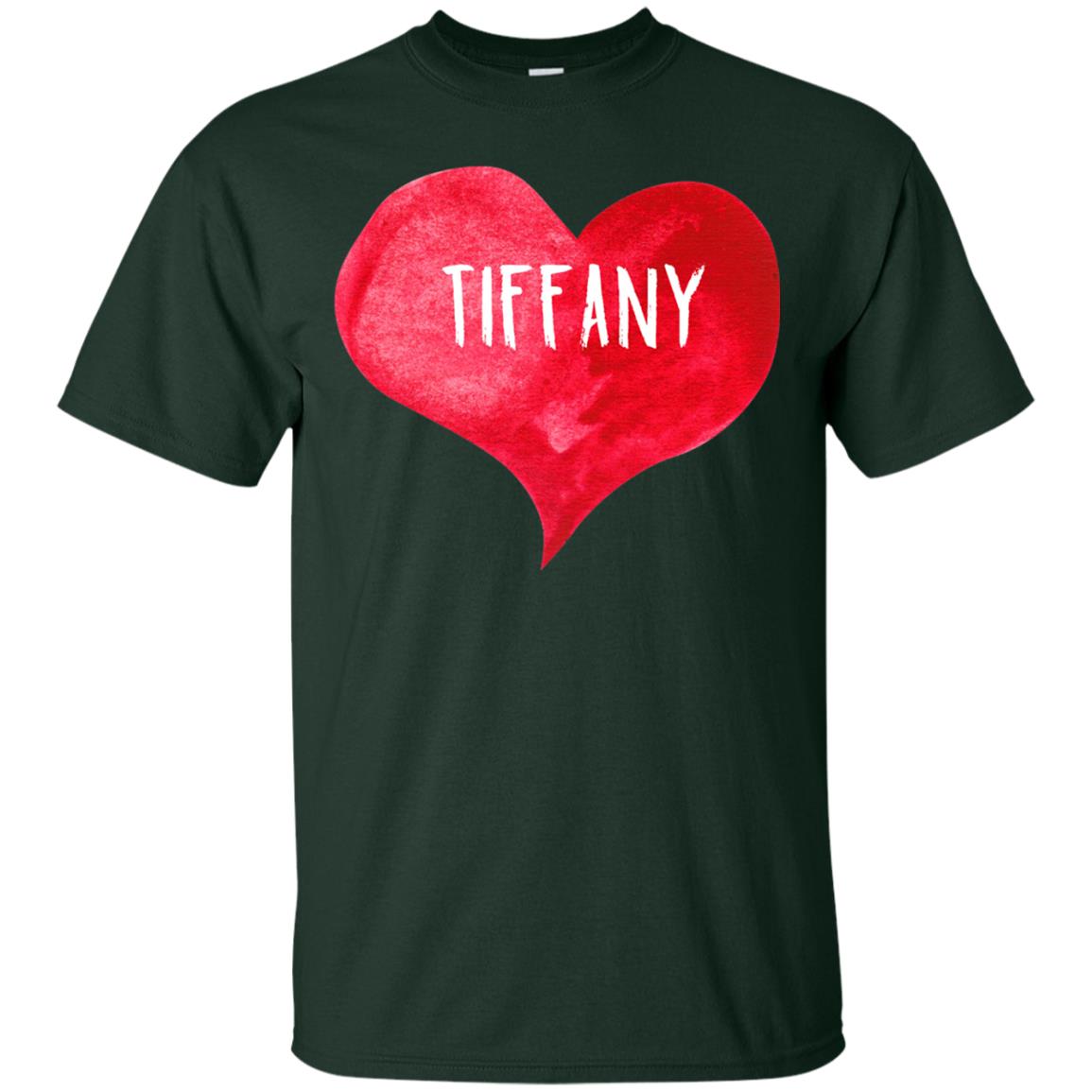 Valentine_s Day T-shirt I Love Tiffany Love Heart T-shirt Forest
