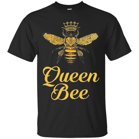 Bee Lover T-shirt Queen Bee Crown T-shirt Black