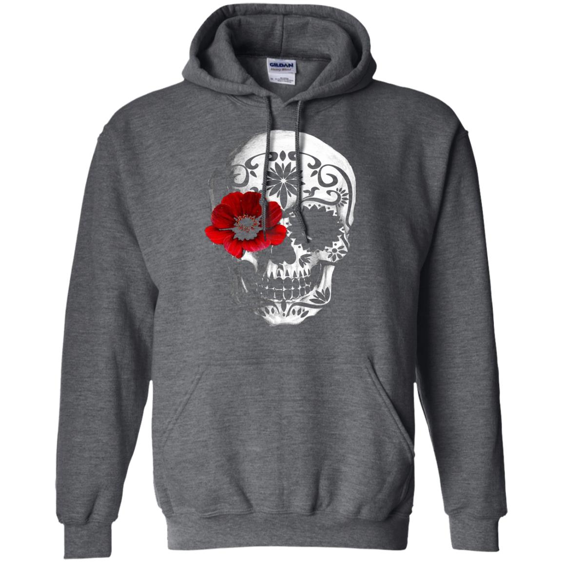 Day Of The Dead Sugar Skull Cinco De Mayo Shirt Dark Heather