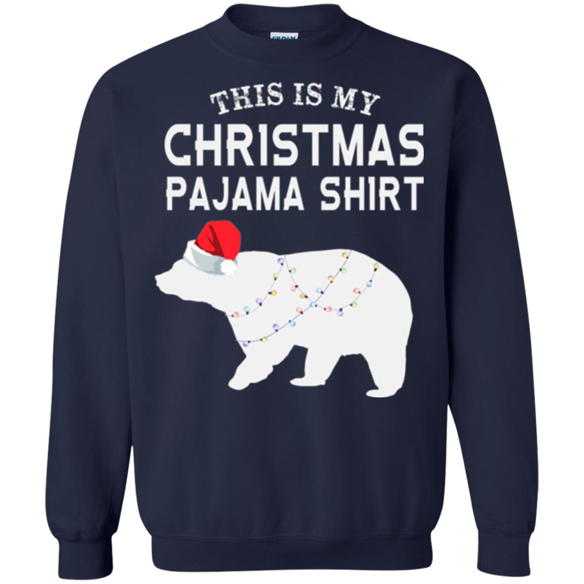 Polar Bear T-shirt This Is My Christmas Pajama Navy