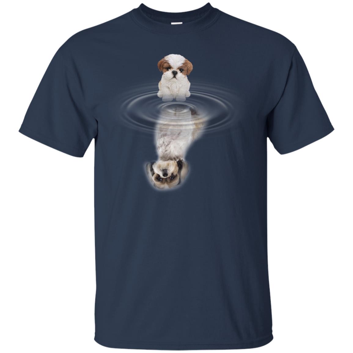 Little Shih Tzus And Big Shadow Shirt Navy