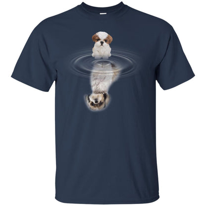 Little Shih Tzus And Big Shadow Shirt Navy