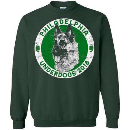 Dog Lover T-shirt Philadelphia Underdogs 2018 Distressed Forest Green