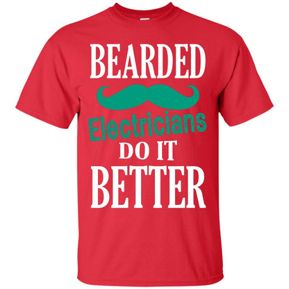 Bearded Electricians Do It Better Best Idea Shirt For Bearded Electricians Red