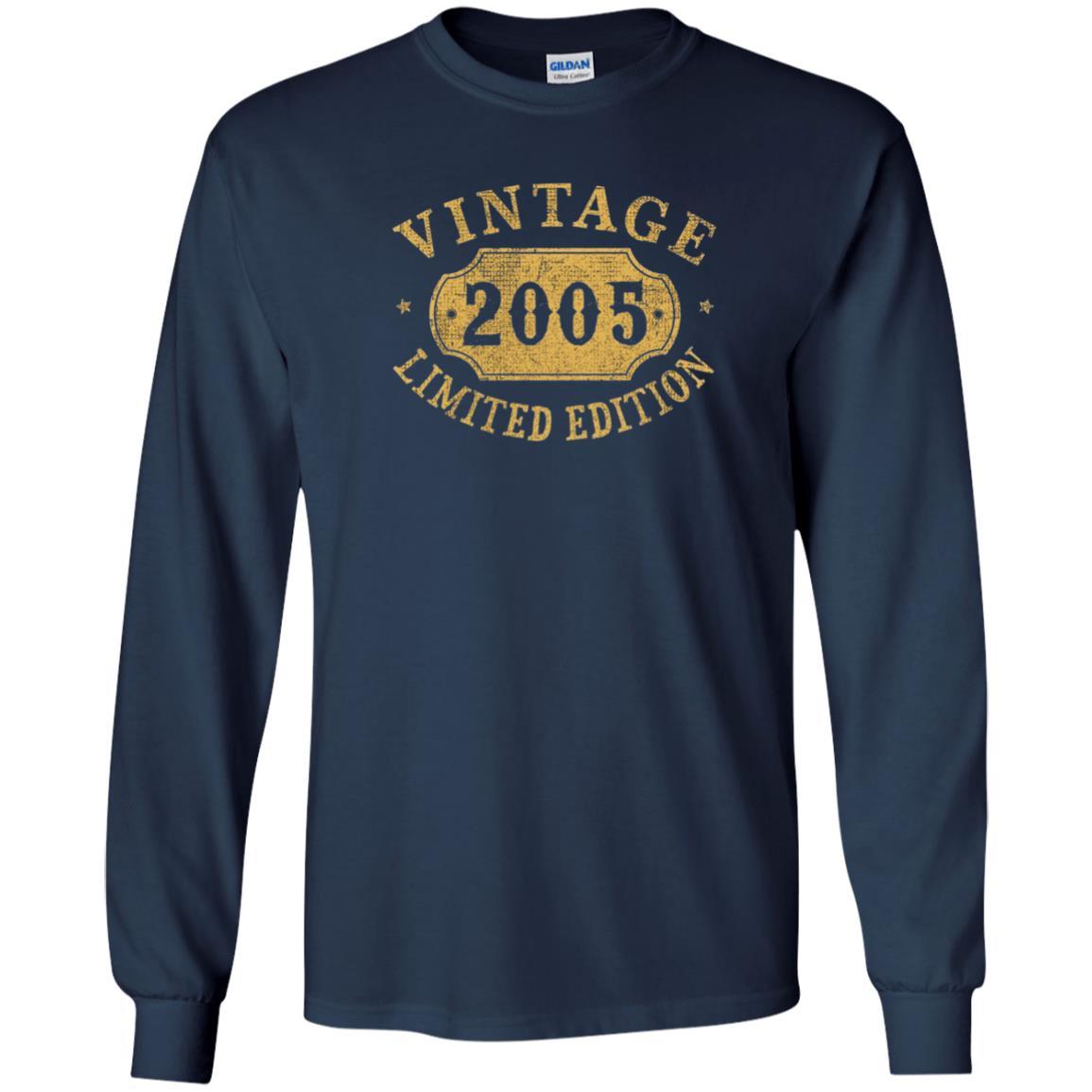 Brithday T-shirt Vintage 2005 Limited Edition Navy