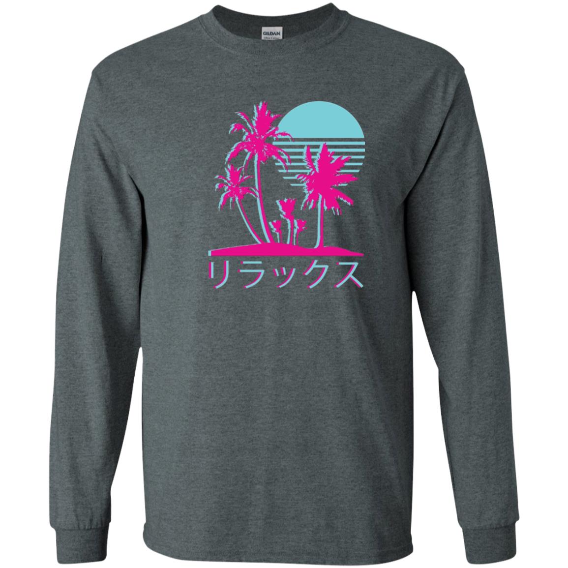 Aesthetic Vaporwave Otaku Summer Shirt Dark Heather