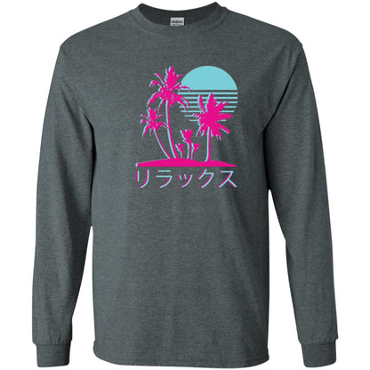 Aesthetic Vaporwave Otaku Summer Shirt Dark Heather