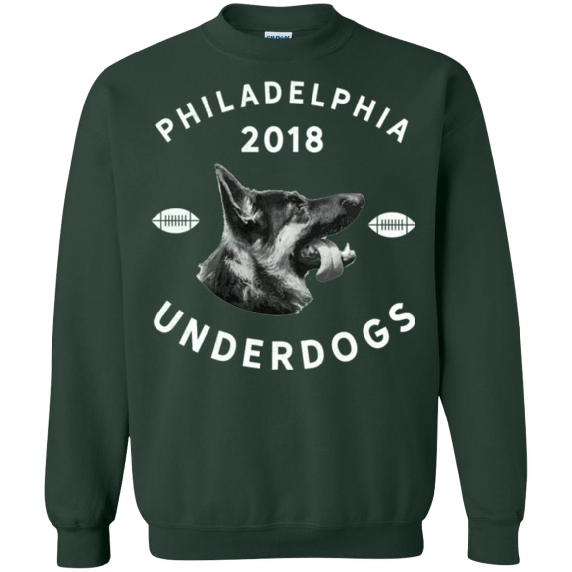 Dog Lover T-shirt Philly Philadelphia Underdogs 2018 Game Day Forest Green