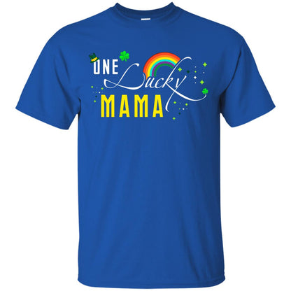 One Lucky Mama St. Patrick_s Day T-shirt Royal
