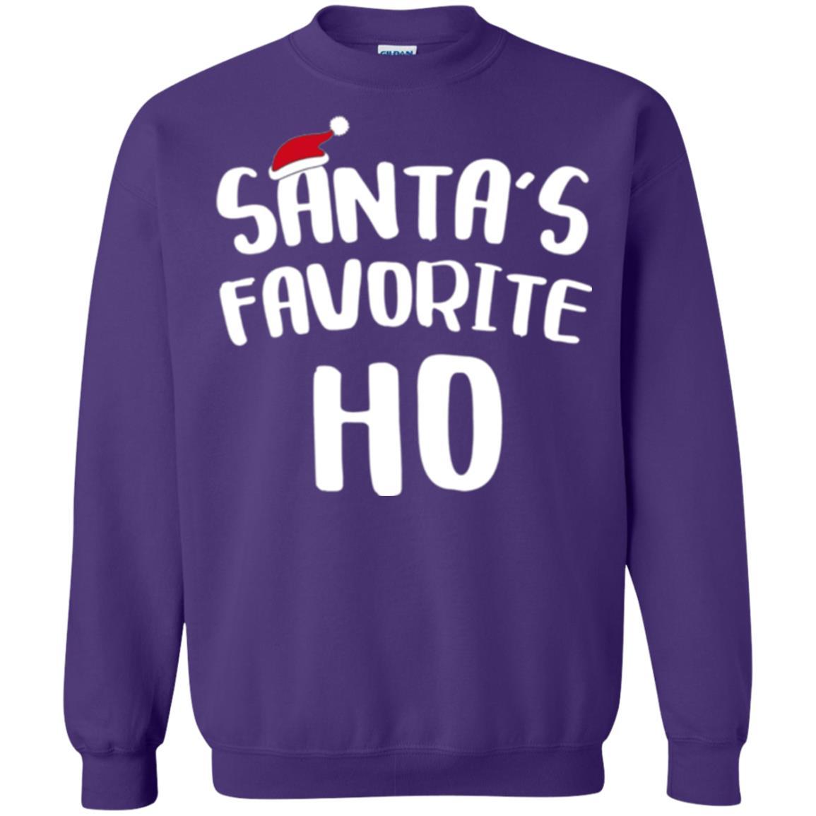 Christmas T-shirt Santa's Favorite Ho T-shirt Purple
