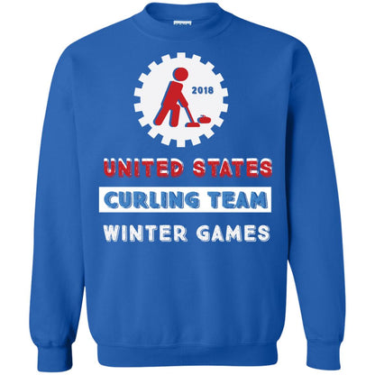 United States Curling Team Winter Games Curling Lover T-shirt Royal
