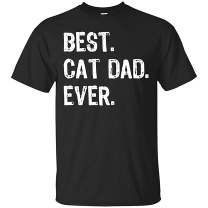 Cat Lover T-shirt Best Cat Dad Ever Black