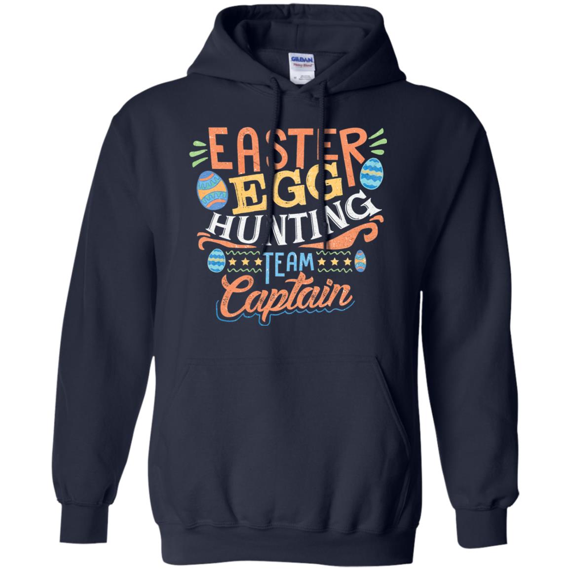 Easter Egg Hunting Team Captain Paschasunday Easter T-shirt Navy