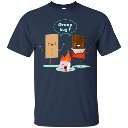 Funny Smores Chocolate Marshmallow Hiking Camping T-shirt Navy