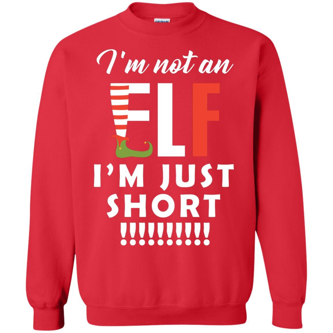 Christmas T-shirt I'm Not An Elf I'm Just Short Red