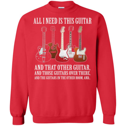Guitar Lovers T-shirt All I Need Is This Guitar Red