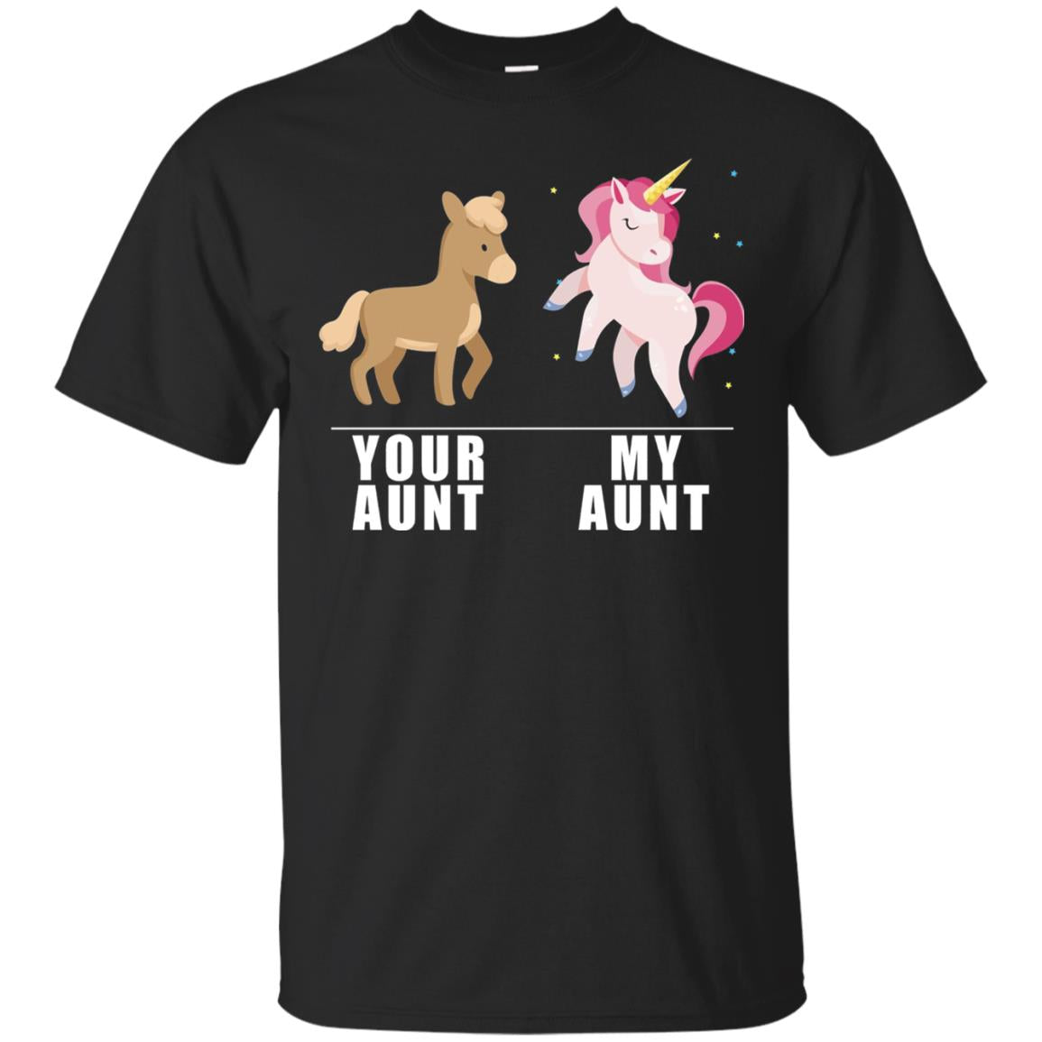 Your Aunt My Aunt Unicorn T-shirt Black