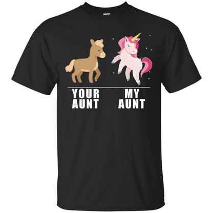 Your Aunt My Aunt Unicorn T-shirt Black