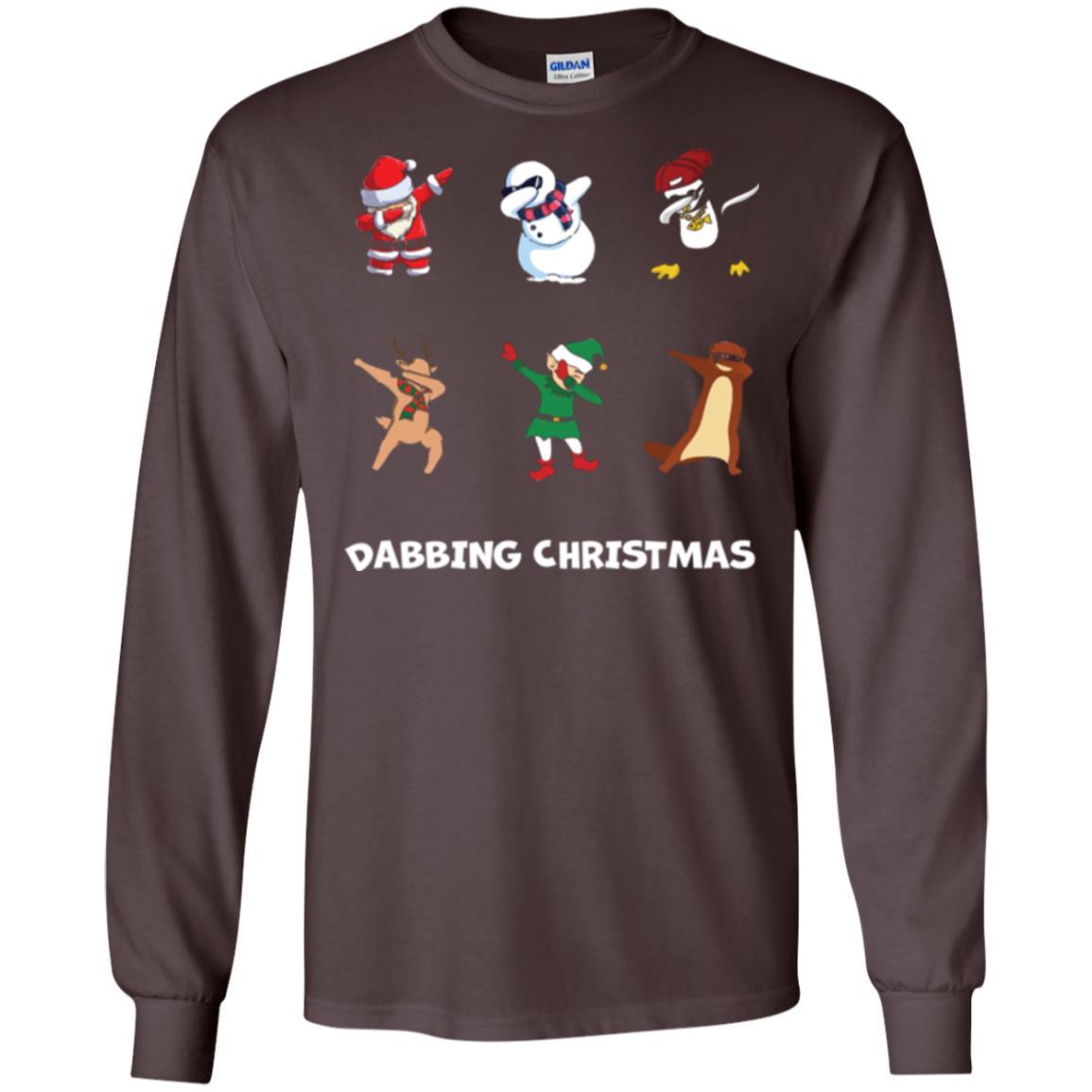 Dabbing Christmas T-shirt Dark Chocolate