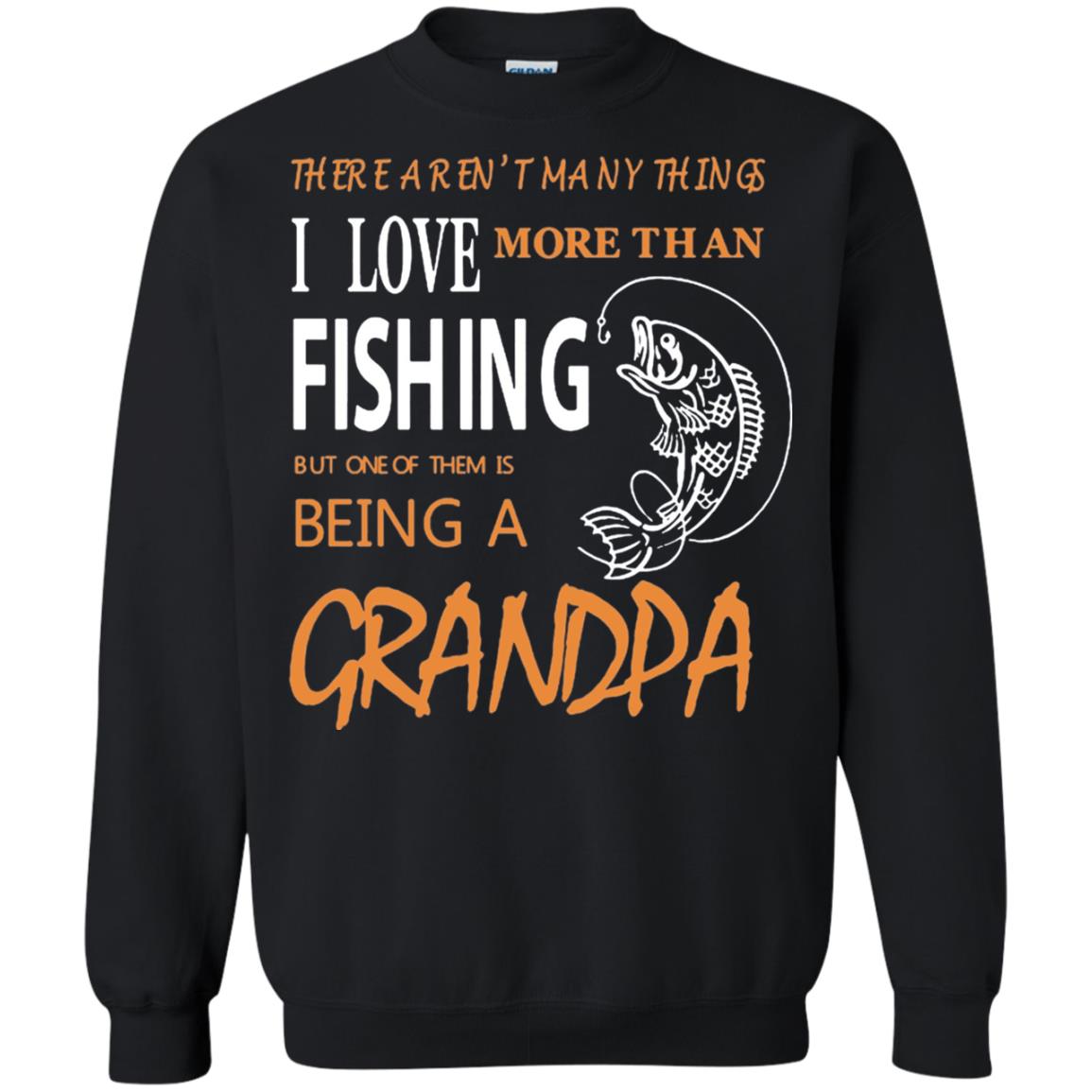 Fishing Buddy Fishing Grandpa T-shirt Love More Than Fishing Black