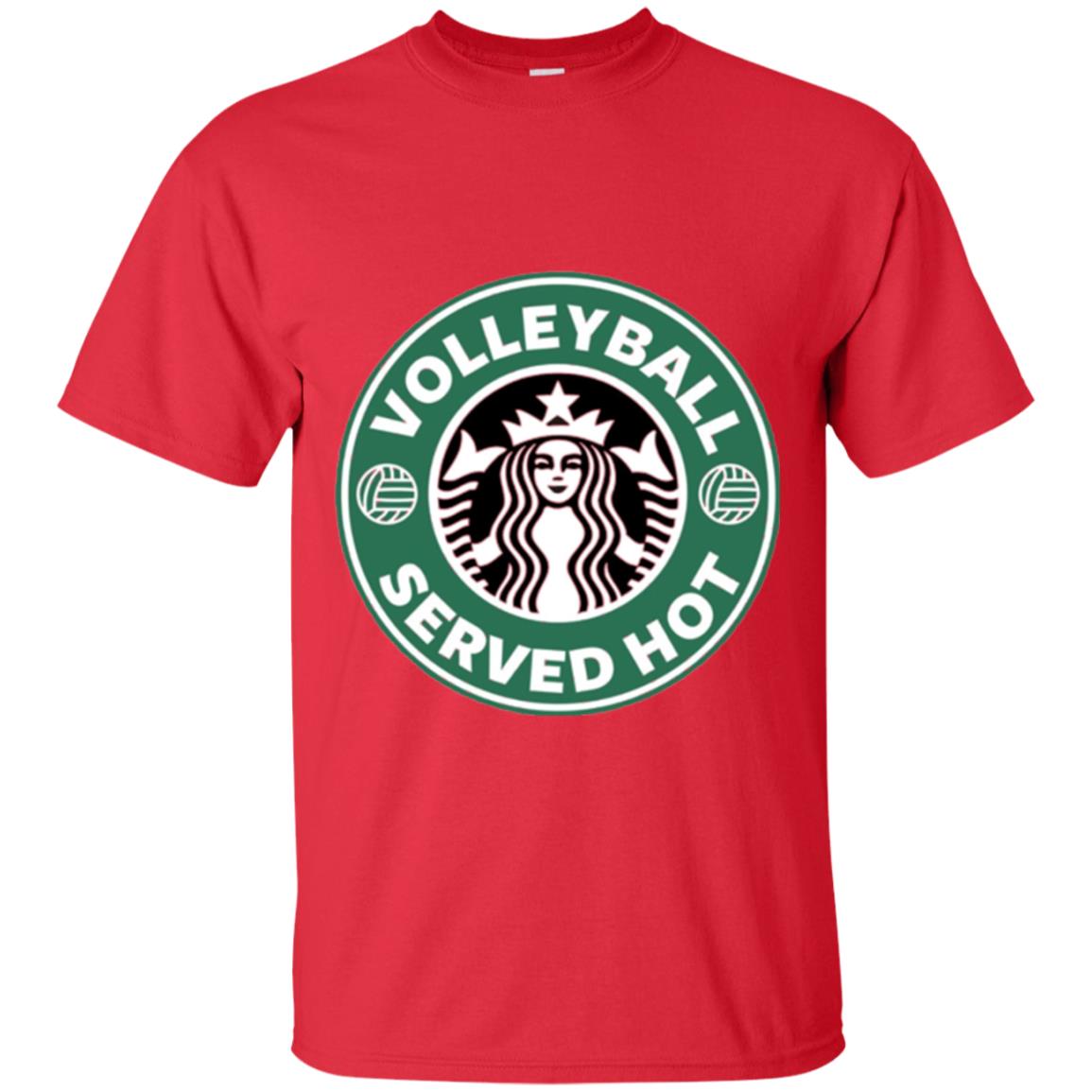 Volleyball Lovers T-shirt Served Hot Red