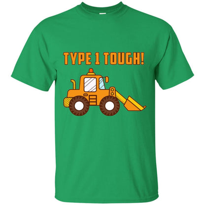 Type 1 Tough Bulldozer Diabetic Diabetes T-shirt Irish Green