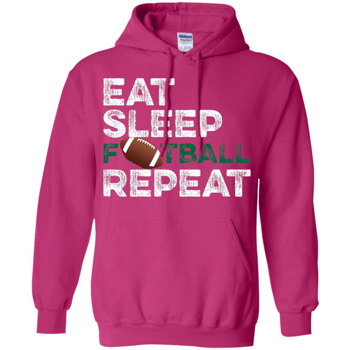 Eat Sleep Football Repeat Football Lover Shirt Heliconia