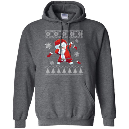 Christmas T-shirt Dabbing Santa Claus Dark Heather