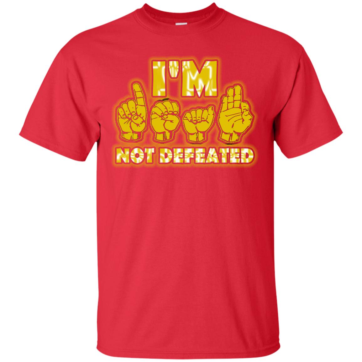 I'm Deaf Not Defeated Shirt Red