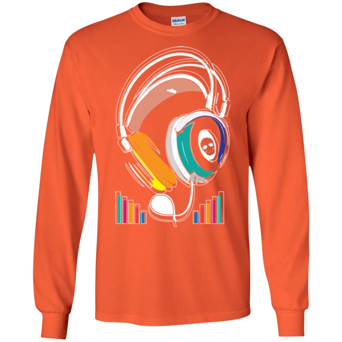Music Lover T-shirt Sound Activated Glow Orange