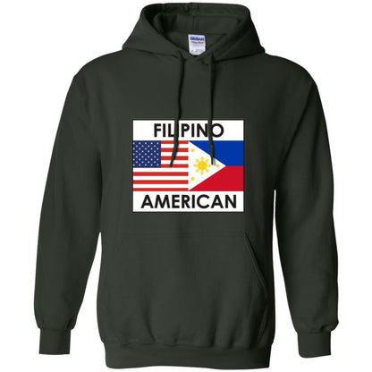 Filipino American T-shirt Philippines Usa Flags Forest Green