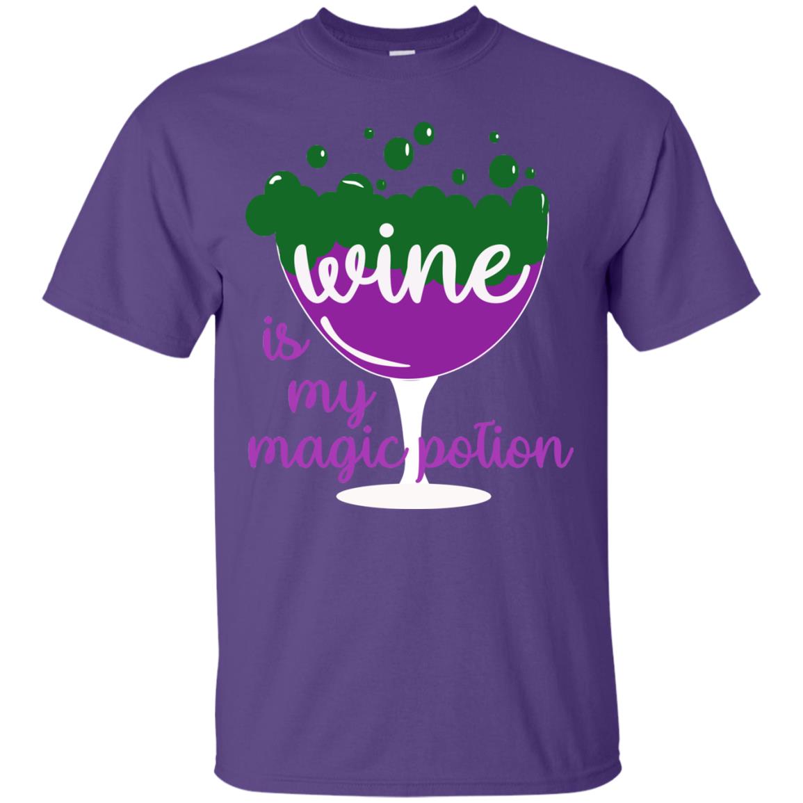 Wine Is My Magic Potion Funny Halloween Wine Lovers Shirt Purple