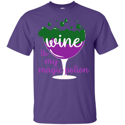 Wine Is My Magic Potion Funny Halloween Wine Lovers Shirt Purple
