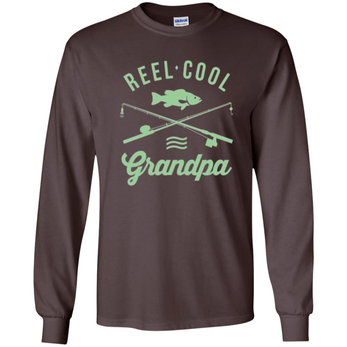 Fisherman T-shirt Retired Grandpa Reel Cool Dark Chocolate