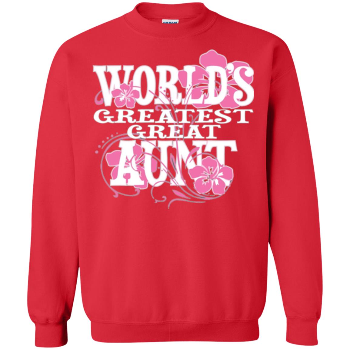 Aunt T-shirt World_s Greatest Great Aunt Red
