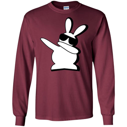 Dabbing Hip Hop Bunny Easter Dab Rabbit Dance T-shirt Maroon