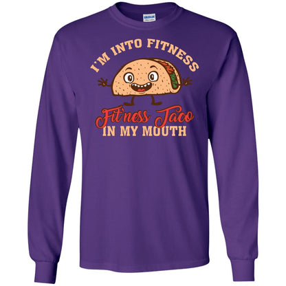I’m Into Fitness Fit’ness Taco In My Mouth Taco Lover T-shirt Purple
