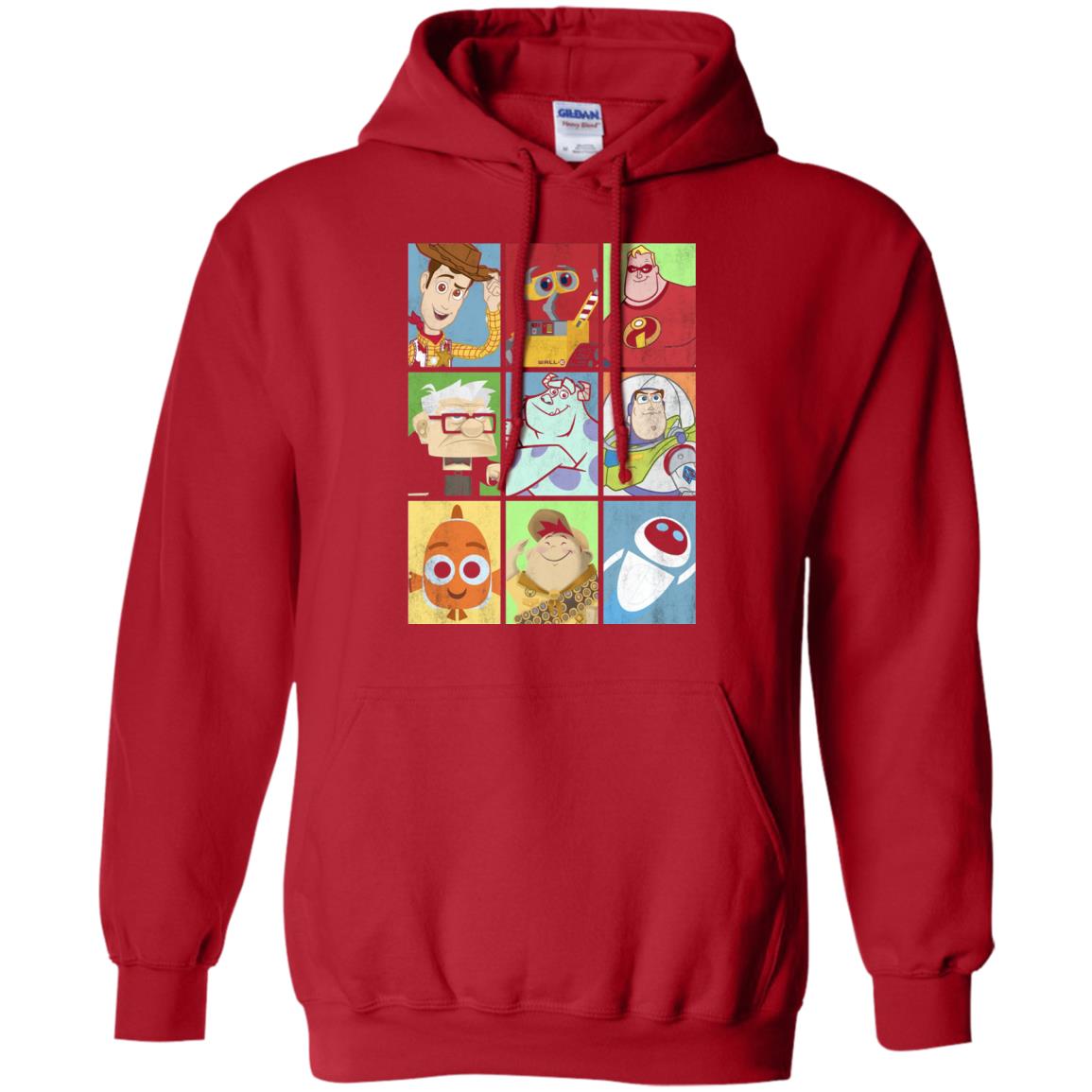 Epic Boxed Up Line Up Character Graphic T-shirt Red