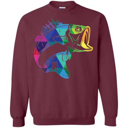 Fisherman T-shirt Fish For Bass Maroon