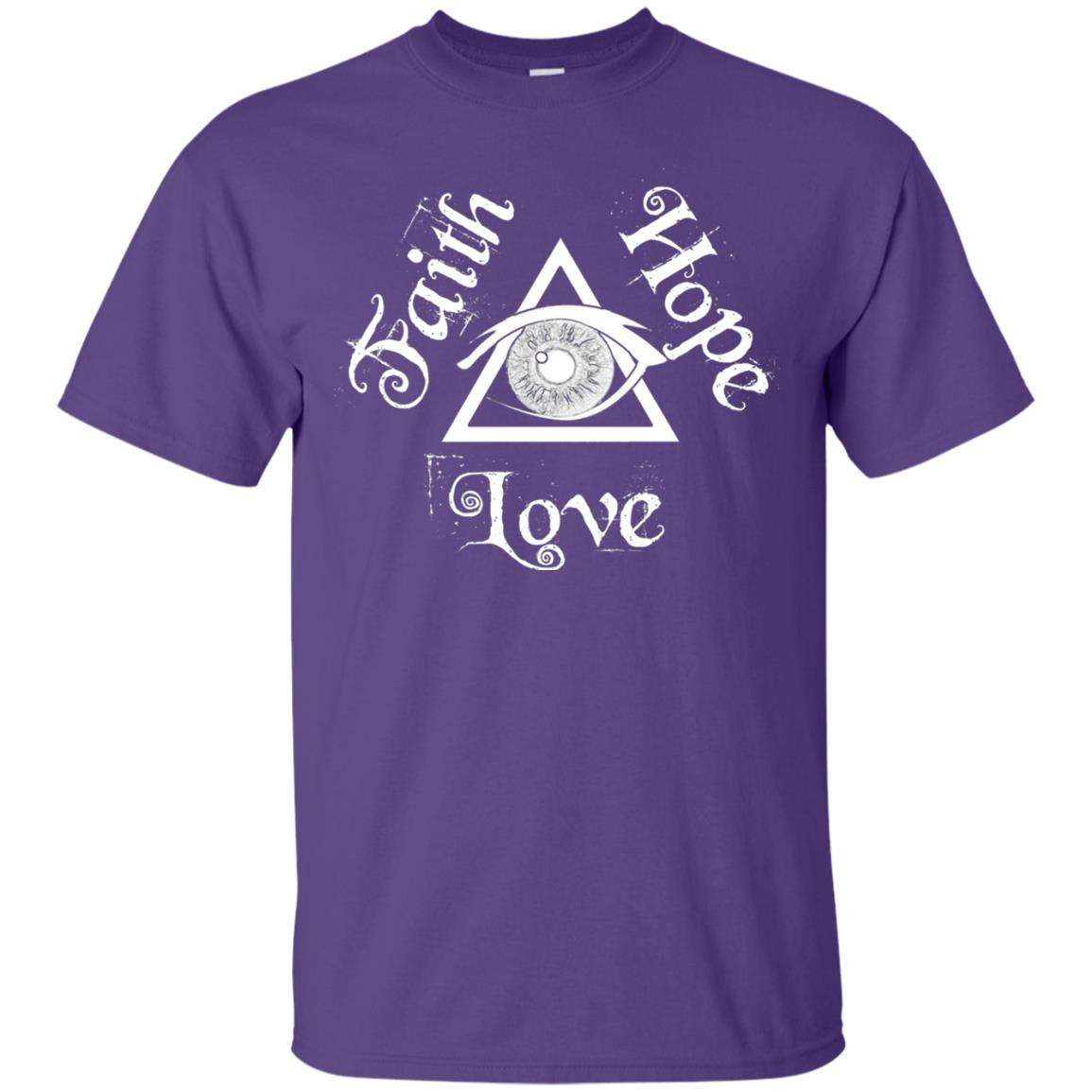 Faith Hope Love Eye Of Providence Esoteric Shirt Purple