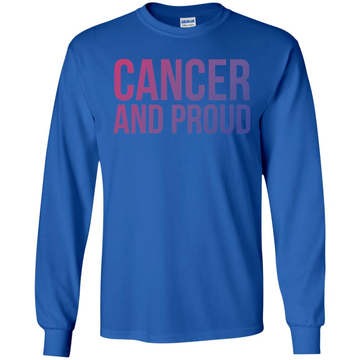 Cancer And Proud Lgbt Gear Bi Flag Gradient Shirt Royal